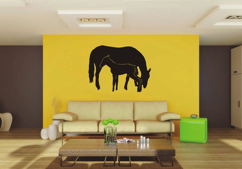 Picniva Horse Sty14 Vinyl Wall Decal, Approx 22 x 16.62 in, Removable