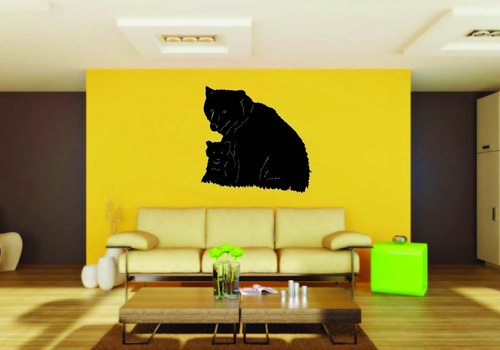 Picniva Bear Pair Removable Vinyl Wall Decal
