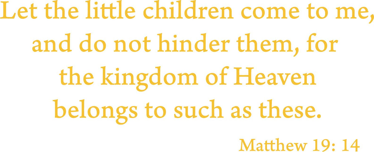 Decaltor Matthew 19:14 Bible Verse Vinyl Wall Decal, Home Decor