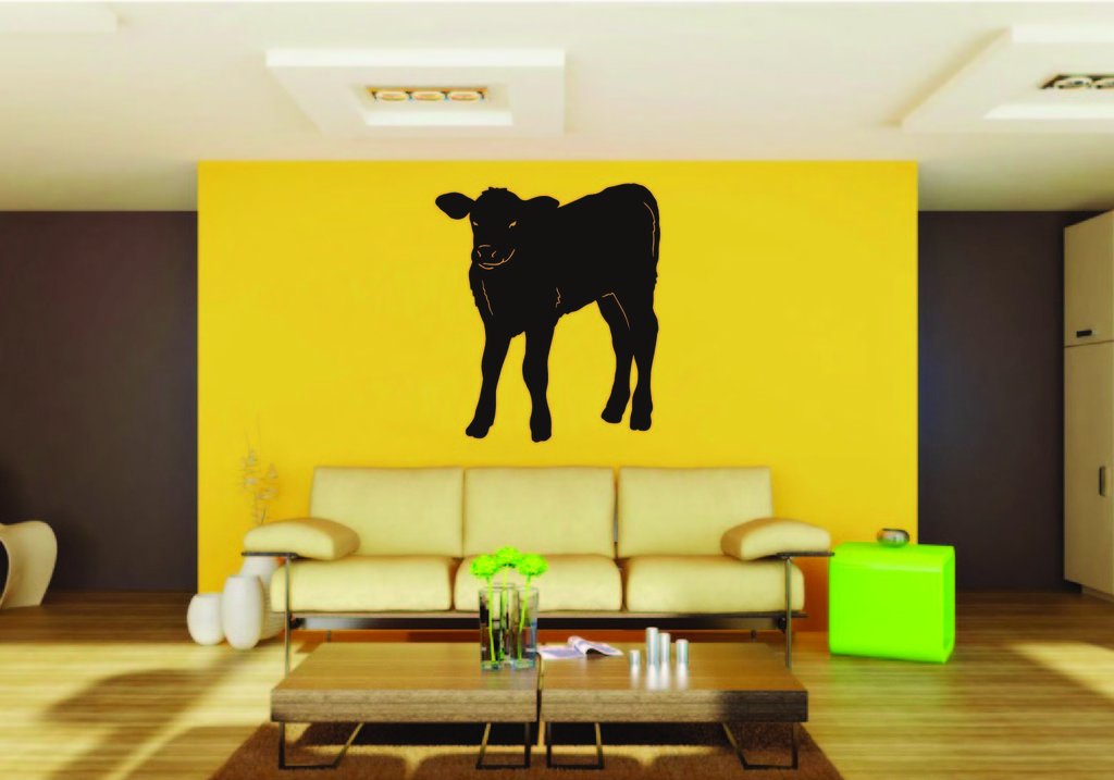 Picniva Cow Sty99 Vinyl Wall Decal, Approx 22 x 26.4 in, Removable