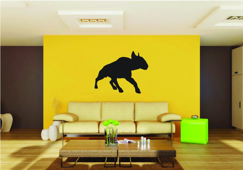 Picniva Bull Terrier Dog Style 30 Removable Vinyl Wall Decal
