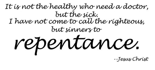 Picniva Repentance Bible Quote Removable Vinyl Wall Decal