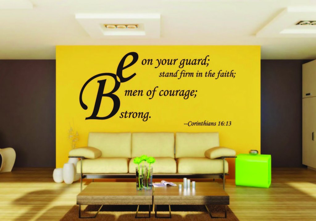 Picniva Corinthians 16:13 Scripture Removable Vinyl Wall Decal
