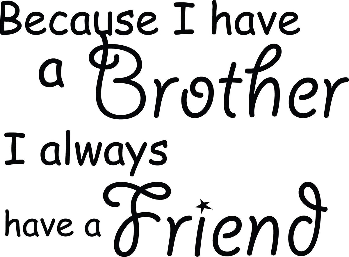 Decaltor Brother Friendship Wall Decal