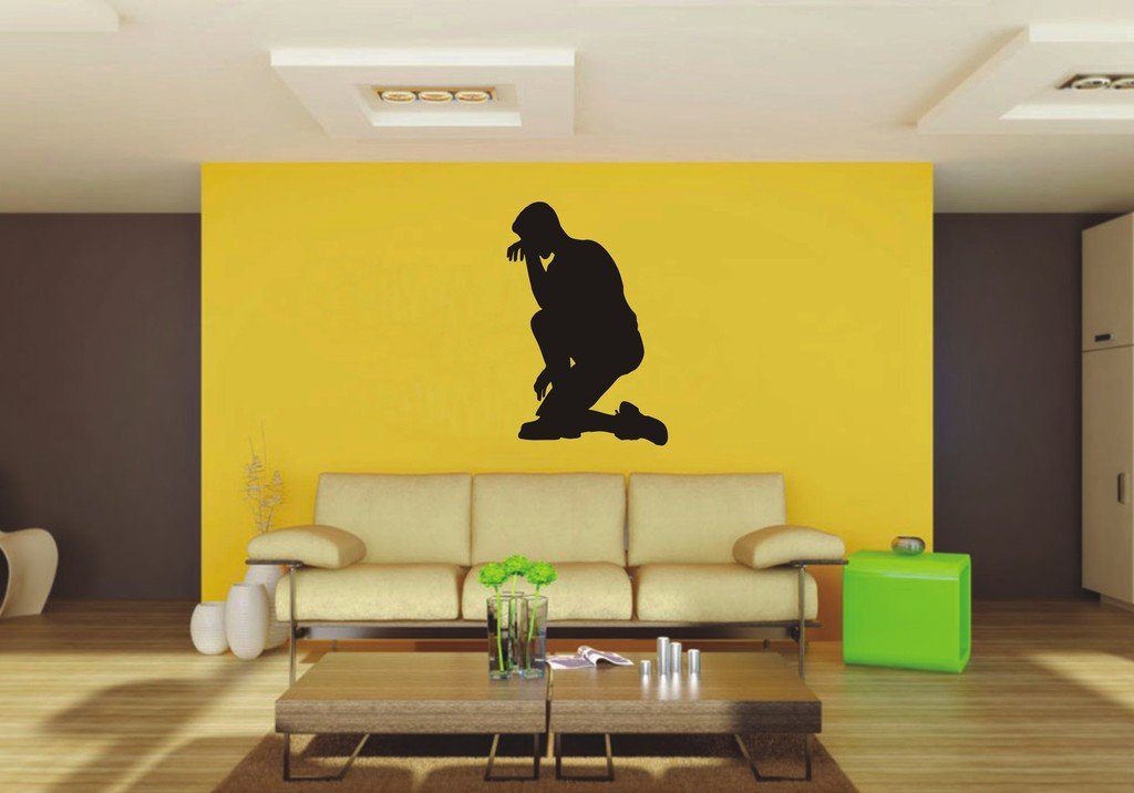 Picniva Man Sty3 Vinyl Wall Decal, Approx 22 x 33.31 in, Removable