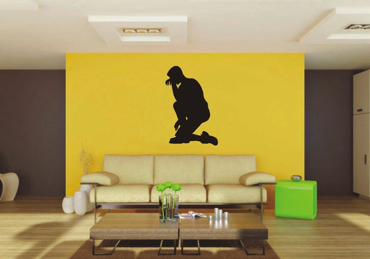 Picniva Man Sty3 Vinyl Wall Decal, Approx 22 x 33.31 in, Removable