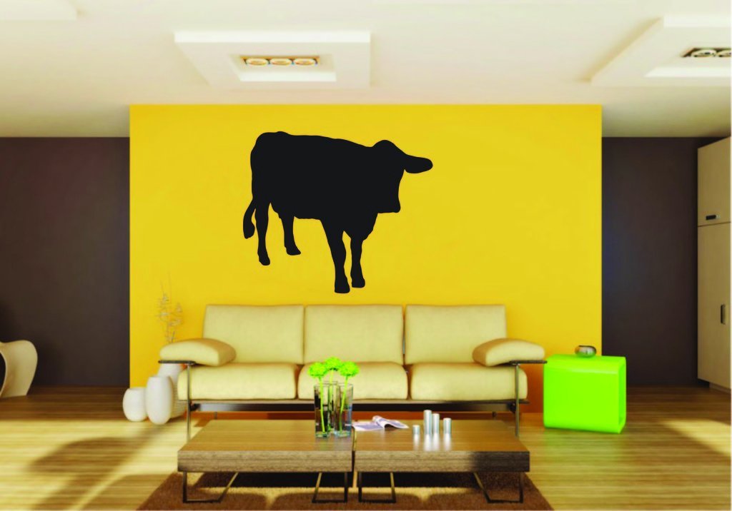 Picniva Cow Sty28 Vinyl Wall Decal, Approx 22 x 18.7 in, Removable