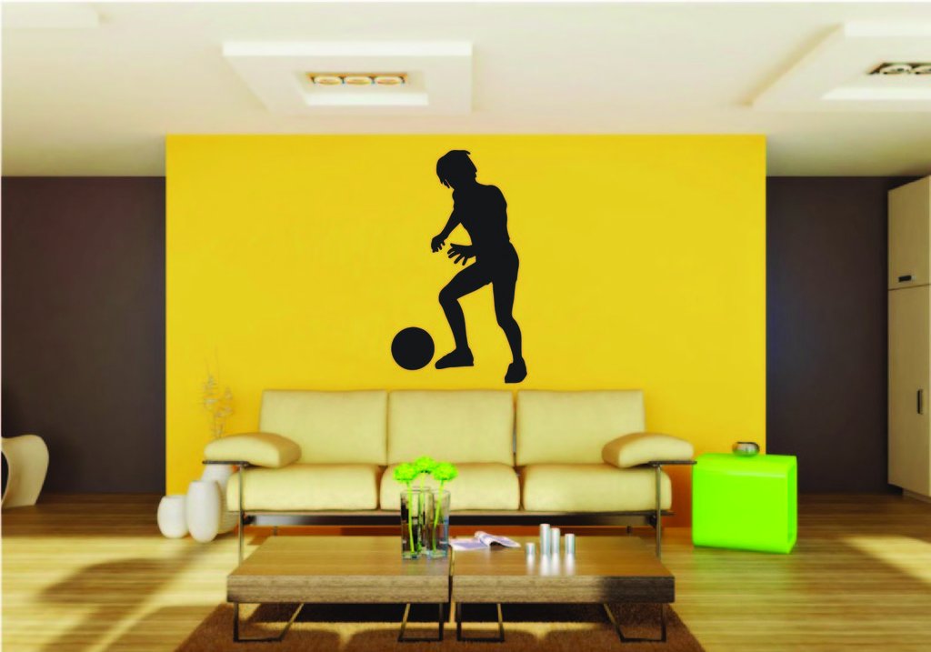 Picniva Soccer Boy Style 13a Removable Vinyl Wall Decal