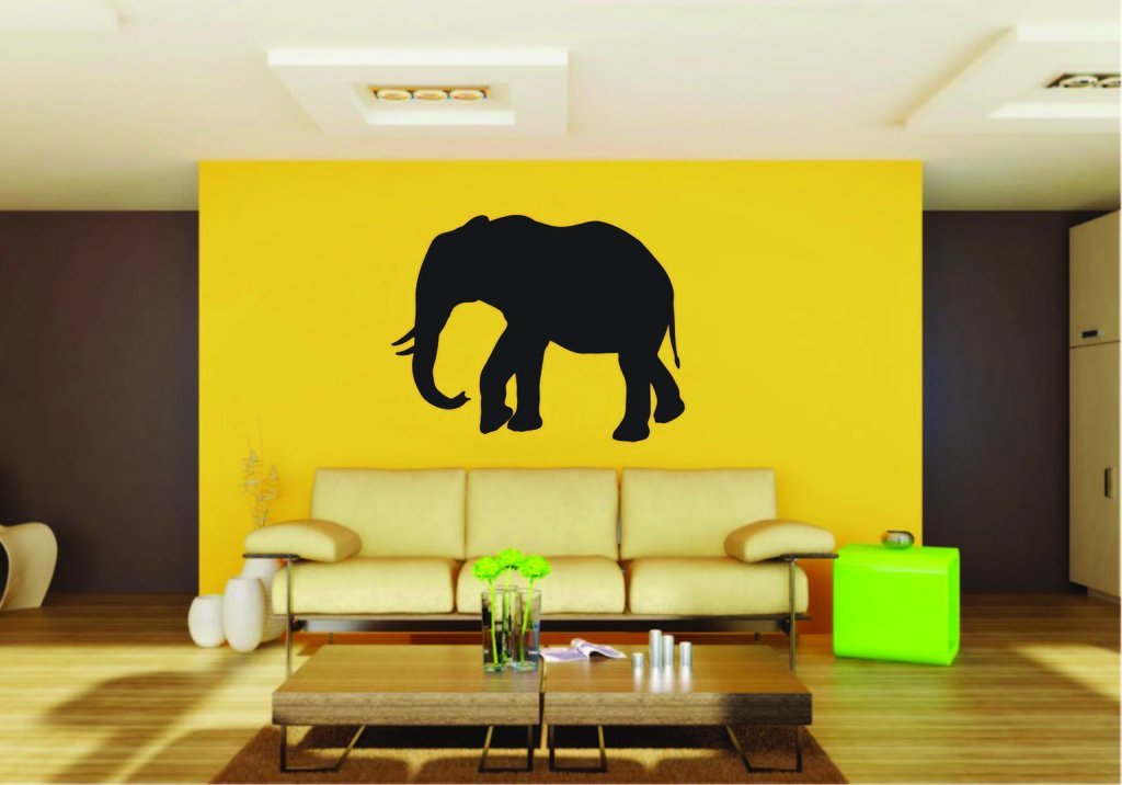 Picniva Elephant Sty16 Vinyl Wall Decal, Approx 22 x 17.11 in, Removable