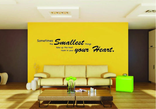 Picniva Smallest Things Good Life Quote Vinyl Wall Decal, Removable