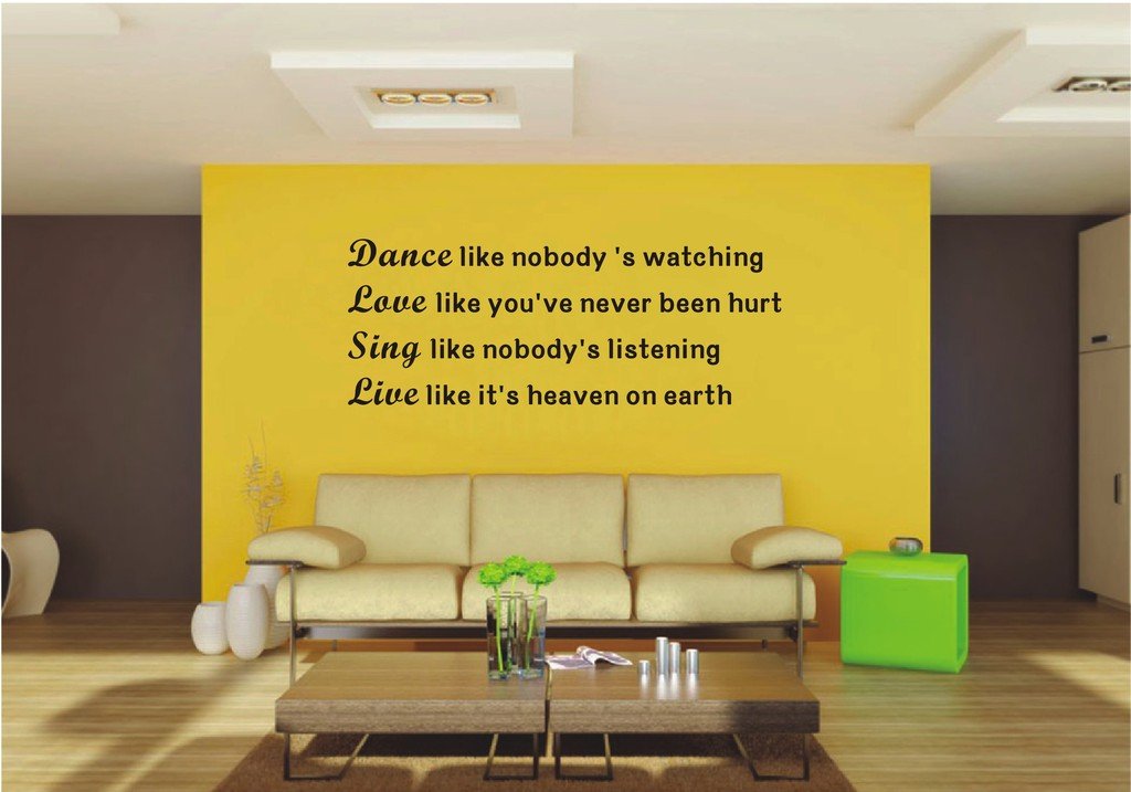 Picniva 22x8.43 Dance Like Nobody's Watching Vinyl Wall Decal Motivational