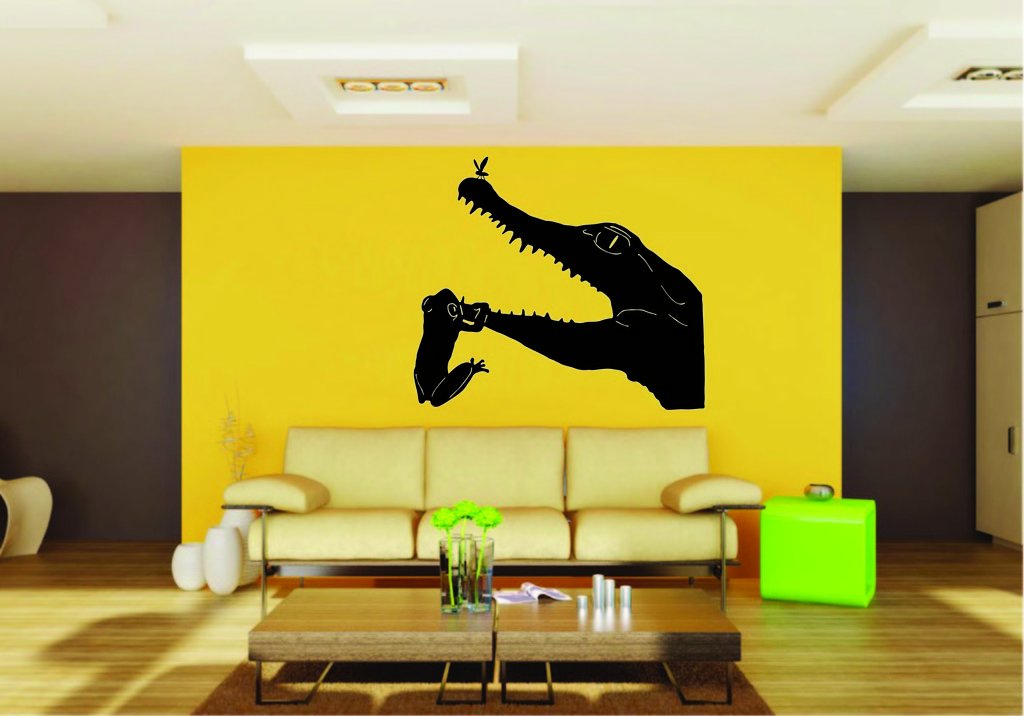 Picniva Alligator Sty6 Vinyl Wall Decal, Approx 22 x 18.75 in, Removable