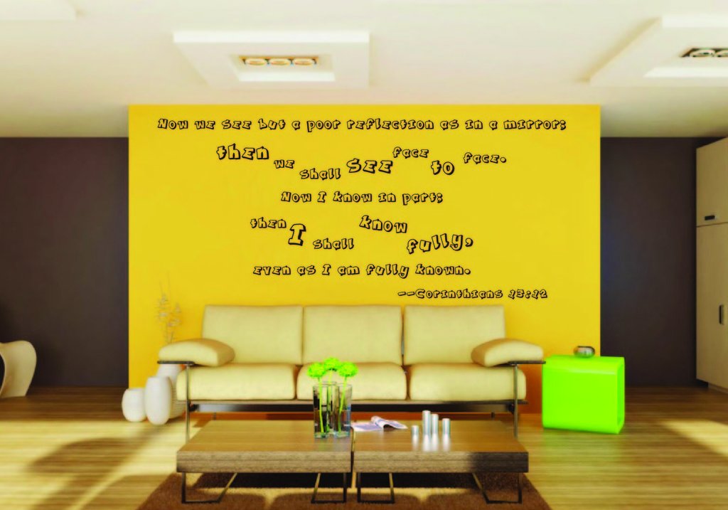 Picniva Corinthians 13:12 Scripture Removable Vinyl Wall Decal
