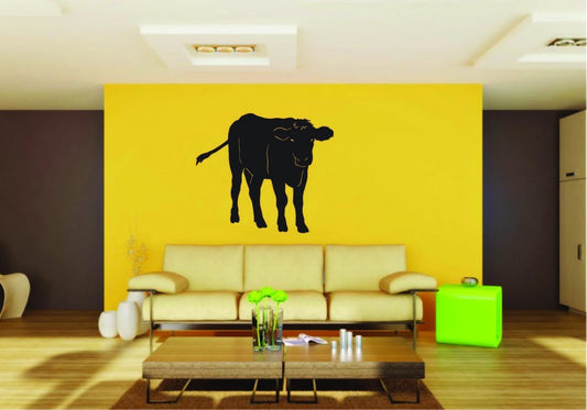 Picniva Cow Sty68 Vinyl Wall Decal, Approx 22 x 19.33 in, Removable