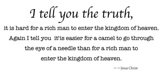 Picniva Jesus Christ Tell You the Truth Quote Vinyl Wall Decal, Removable
