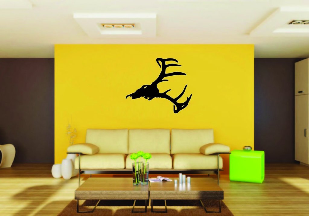 Picniva Deer Skull Style 6 Removable Vinyl Wall Decal