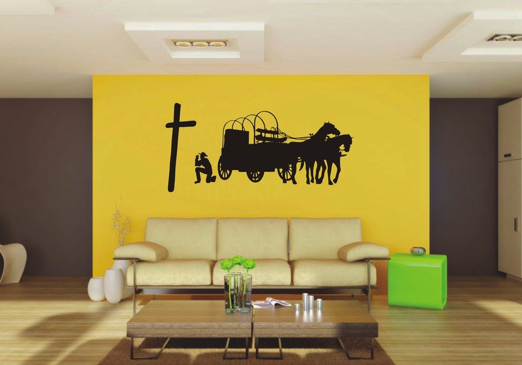 Picniva Cowboy Sty20 Vinyl Wall Decal, Approx 22 x 10.41 in, Removable