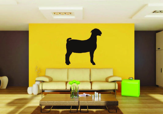 Picniva Boer Goat Sty4a Vinyl Wall Decal, Approx 22 in Square, Removable