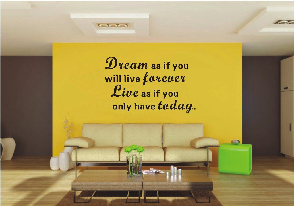 Picniva Dream Forever Inspirational Quote Vinyl Wall Decal, Lettering