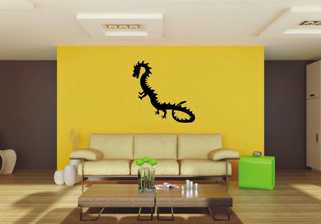Picniva 22x21.83 Orient Dragon Style 2 Vinyl Wall Decal Fantasy Decor
