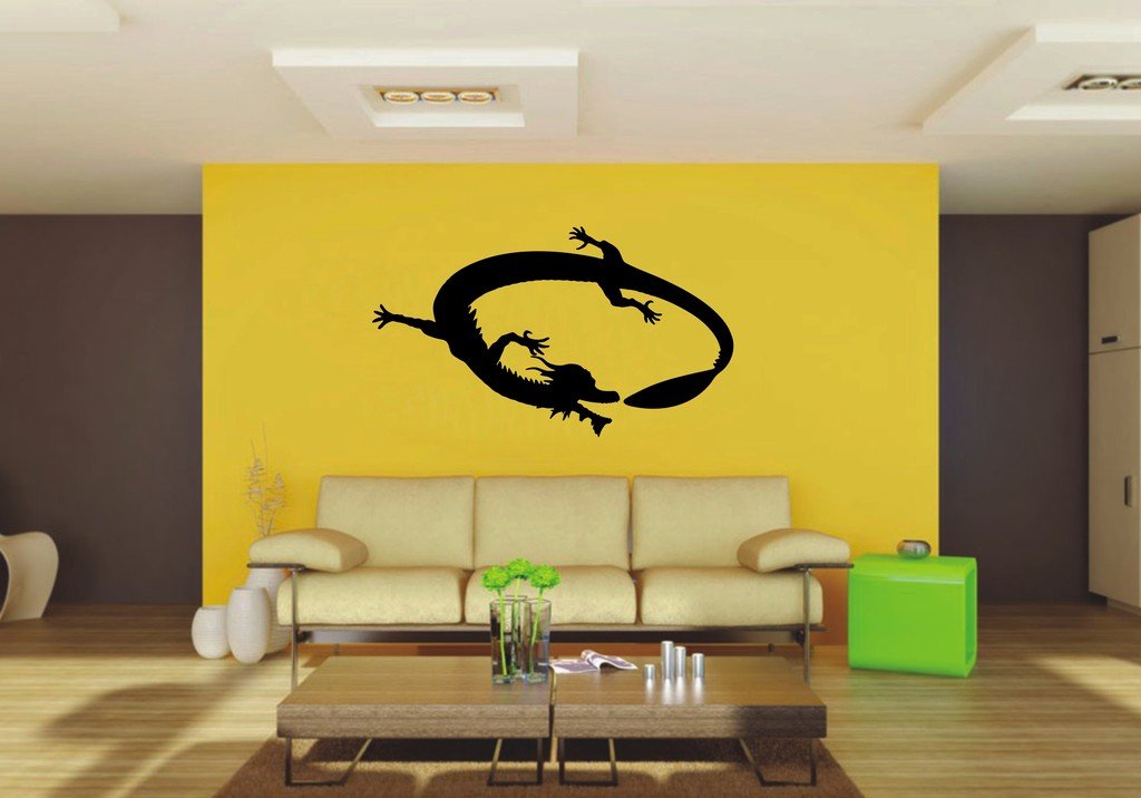 Picniva 22x12.81 East Dragon Style 18 Vinyl Wall Decal Fantasy Decor