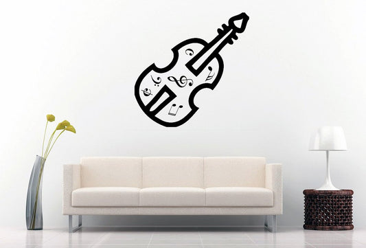 Picniva Violin Music Notes Wall Decal for Musicians