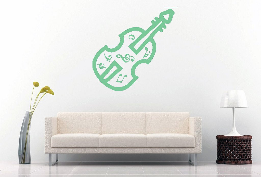 Picniva Violin Music Notes Wall Decal, Mint 10 in