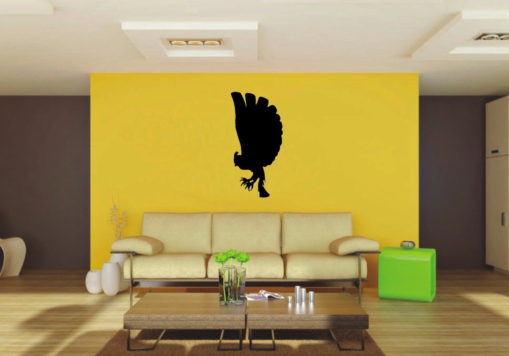 Picniva Horned Owl Sty2 Vinyl Wall Decal, Approx 22 x 44.84 in, Removable