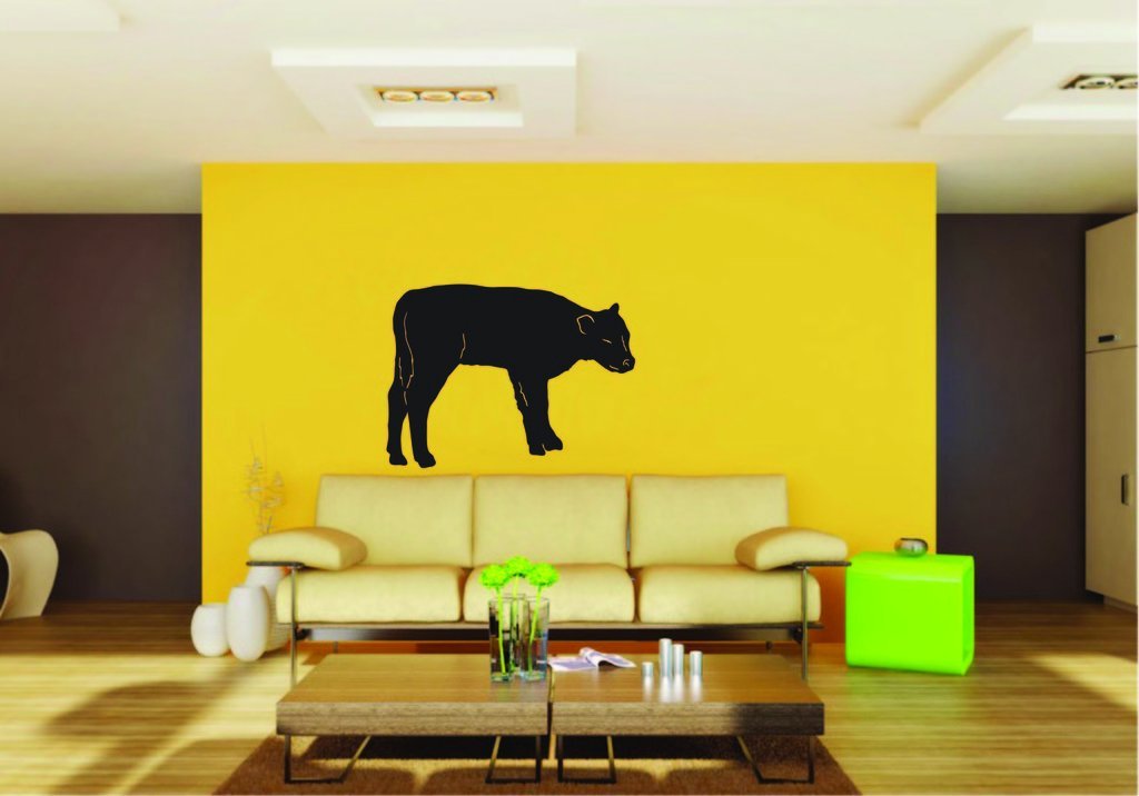 Picniva Cow Sty73 Vinyl Wall Decal, Approx 22 x 16.36 in, Removable