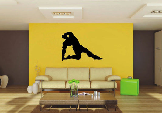 Picniva Muscle Man Style 25 Wall Decal Figure Silhouette Decor