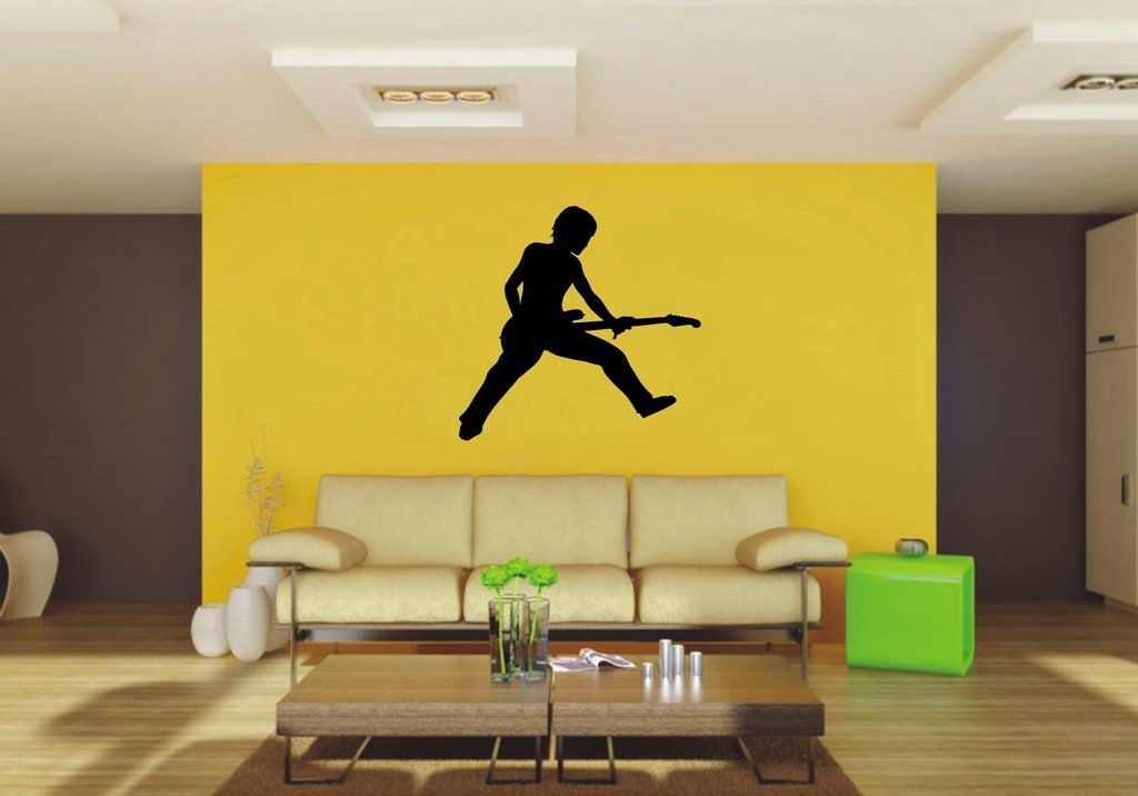 Picniva 22x21.33 Guitar Style 4 Vinyl Wall Decal Music Decor