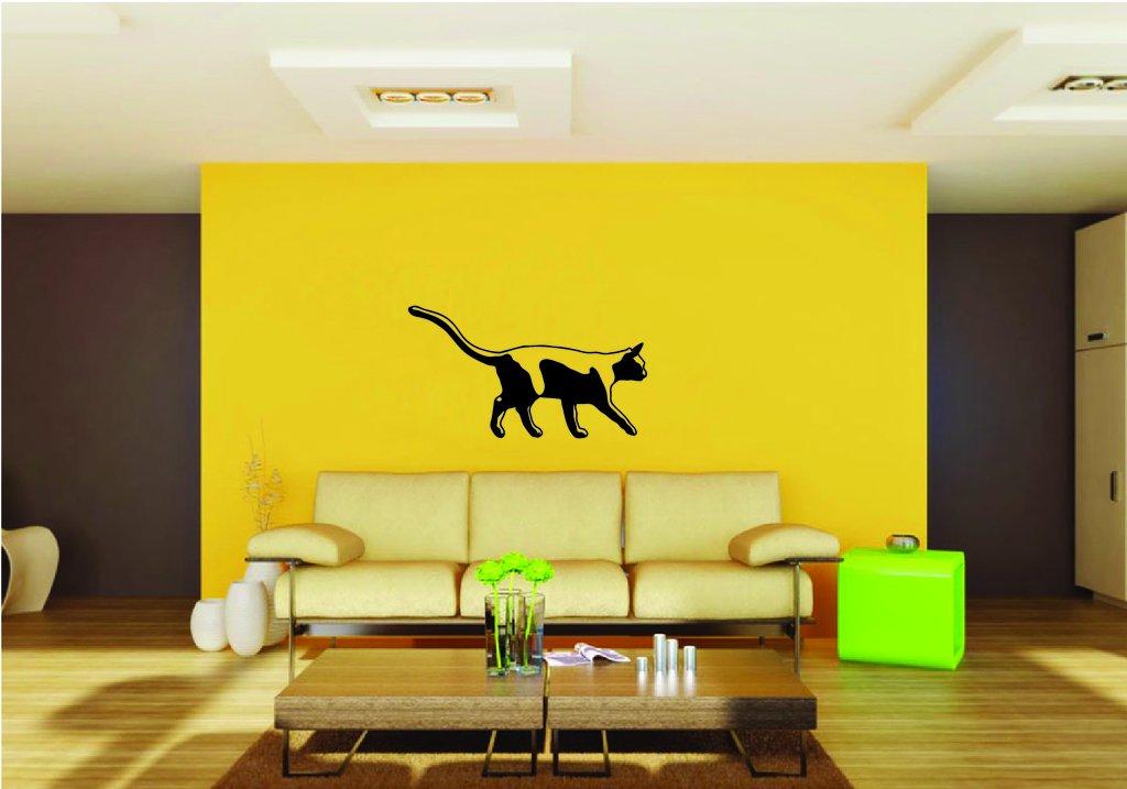 Picniva Cat Style 27 Removable Vinyl Wall Decal