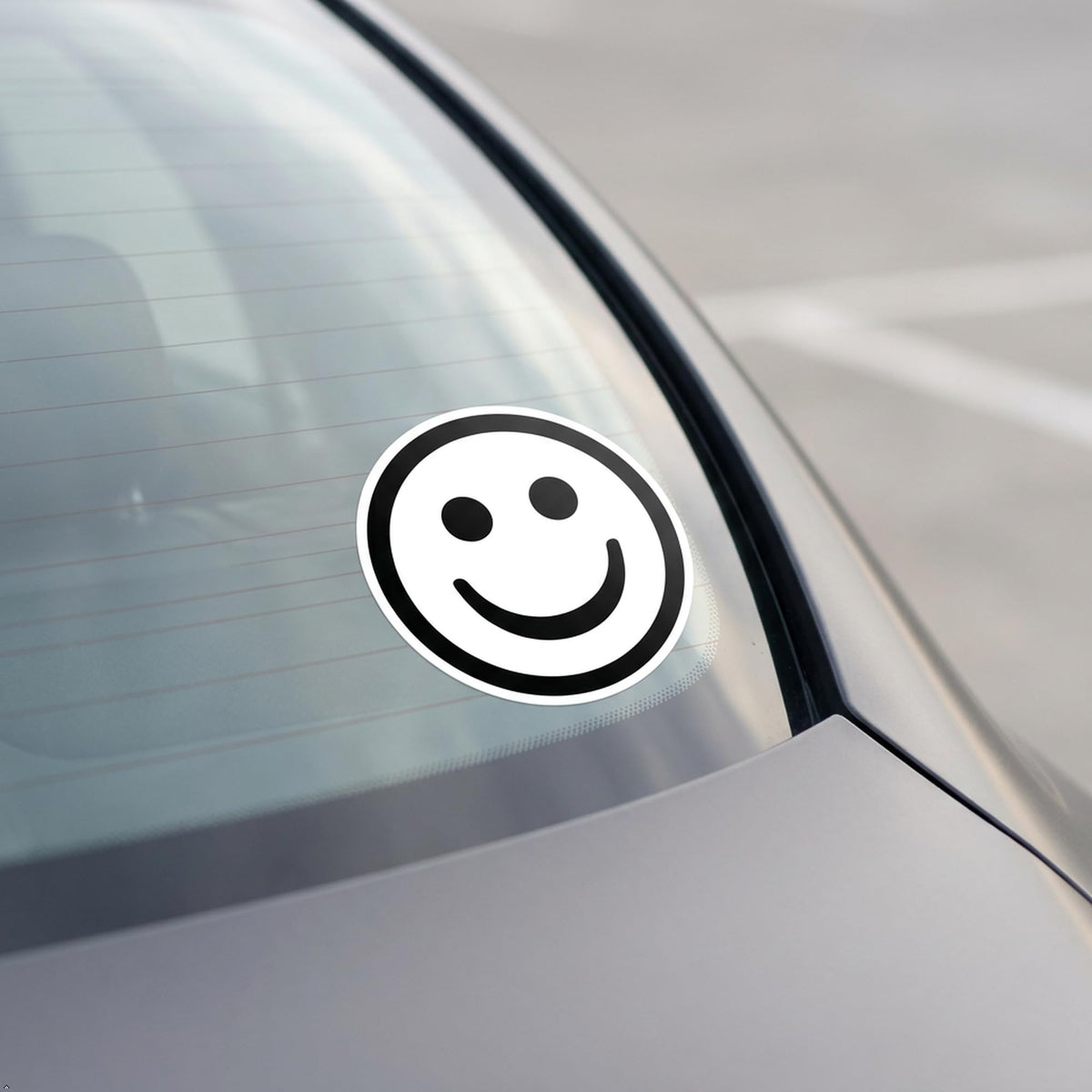 Decaltor Happy Face Vinyl Decal for Car Window Laptop, 3 in