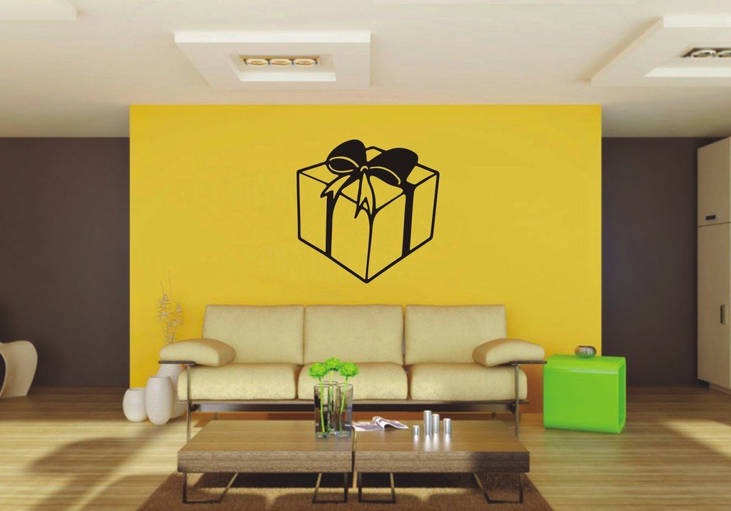 Picniva Gift Sty1a Vinyl Wall Decal, Removable, Home Decor, Illustrated Art