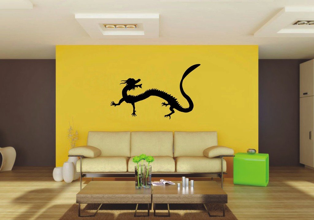 Picniva 22x13.43 East Dragon Style 21 Vinyl Wall Decal Fantasy Decor