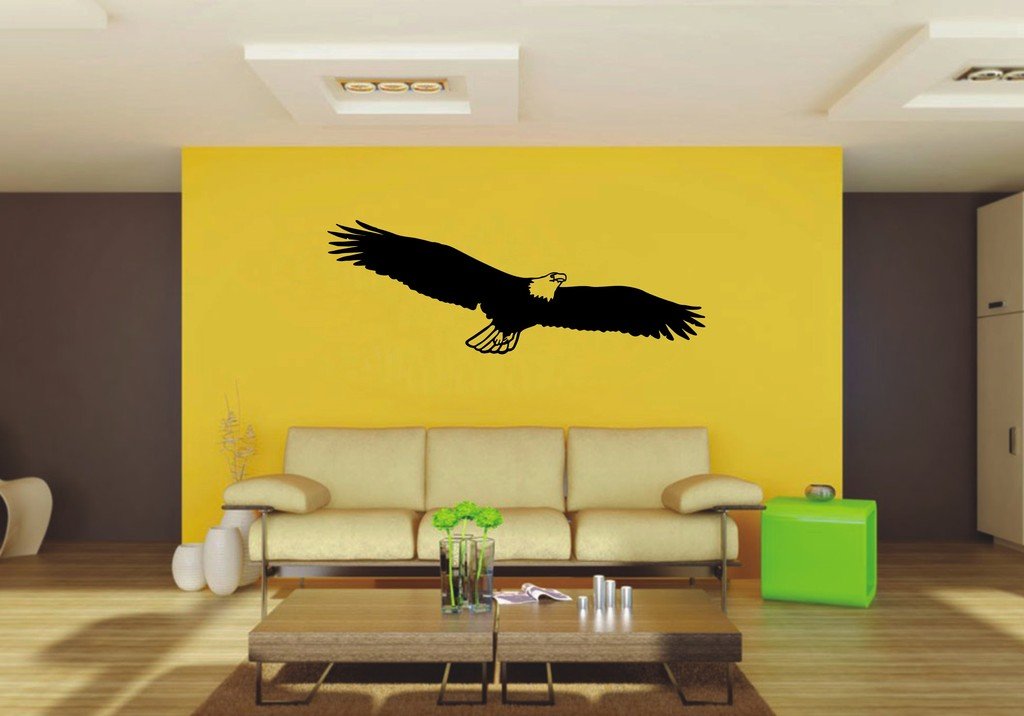 Picniva Eagle Sty30 Vinyl Wall Decal, Approx 22 x 7.8 in, Home Decor