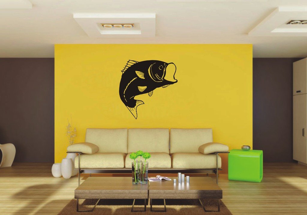 Picniva Bass Sty6 Vinyl Wall Decal, Removable, Waterproof, Home Decor