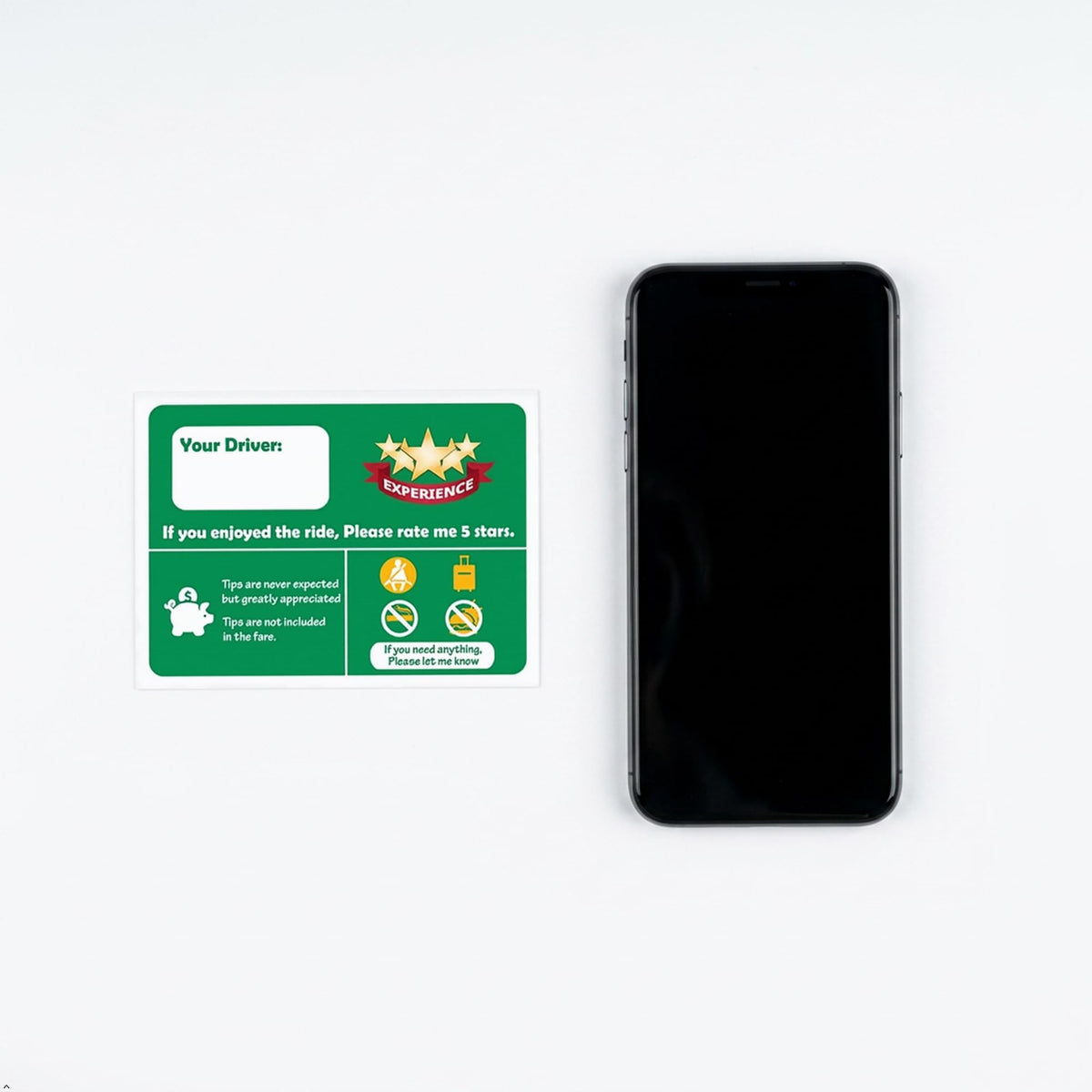 Picniva Please Rate Me Taxi Stickers, 5 in, Two Pack