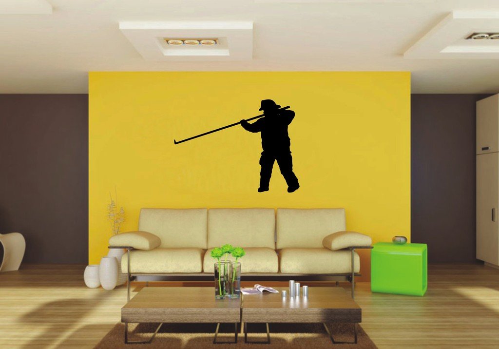 Picniva 22x16.34 Fireman Style 27 Vinyl Wall Decal Firefighter