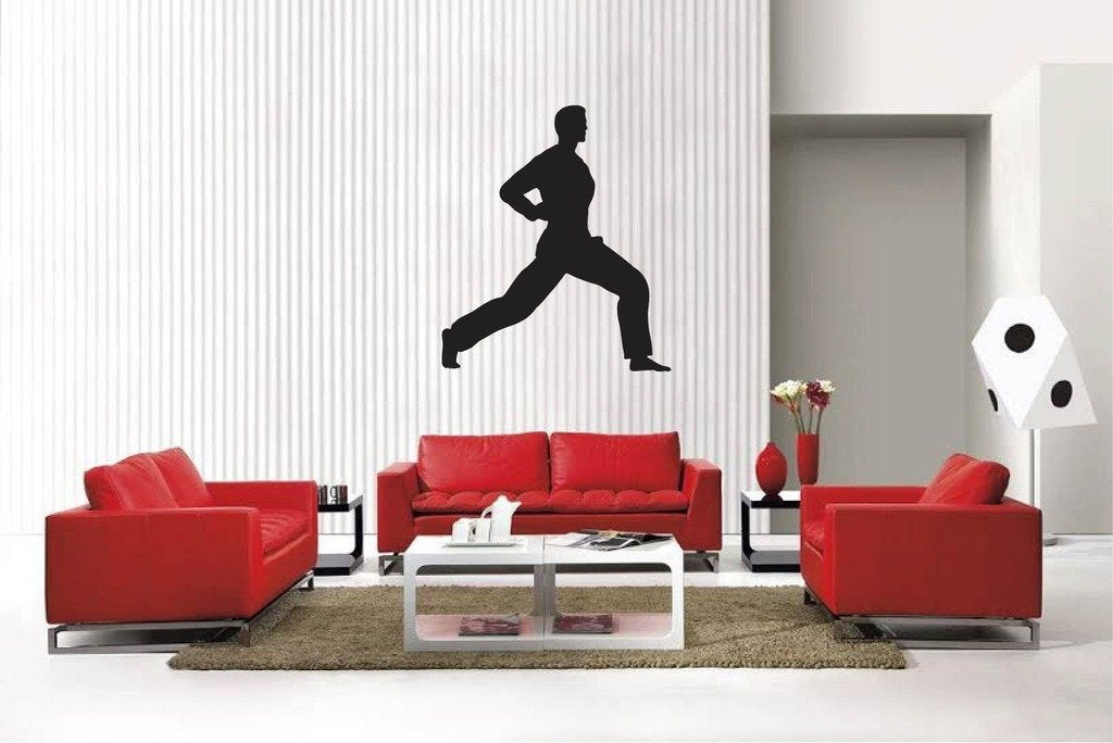 Picniva Matte Black Martial Arts Style 189 Vinyl Wall Decal Sports Decor