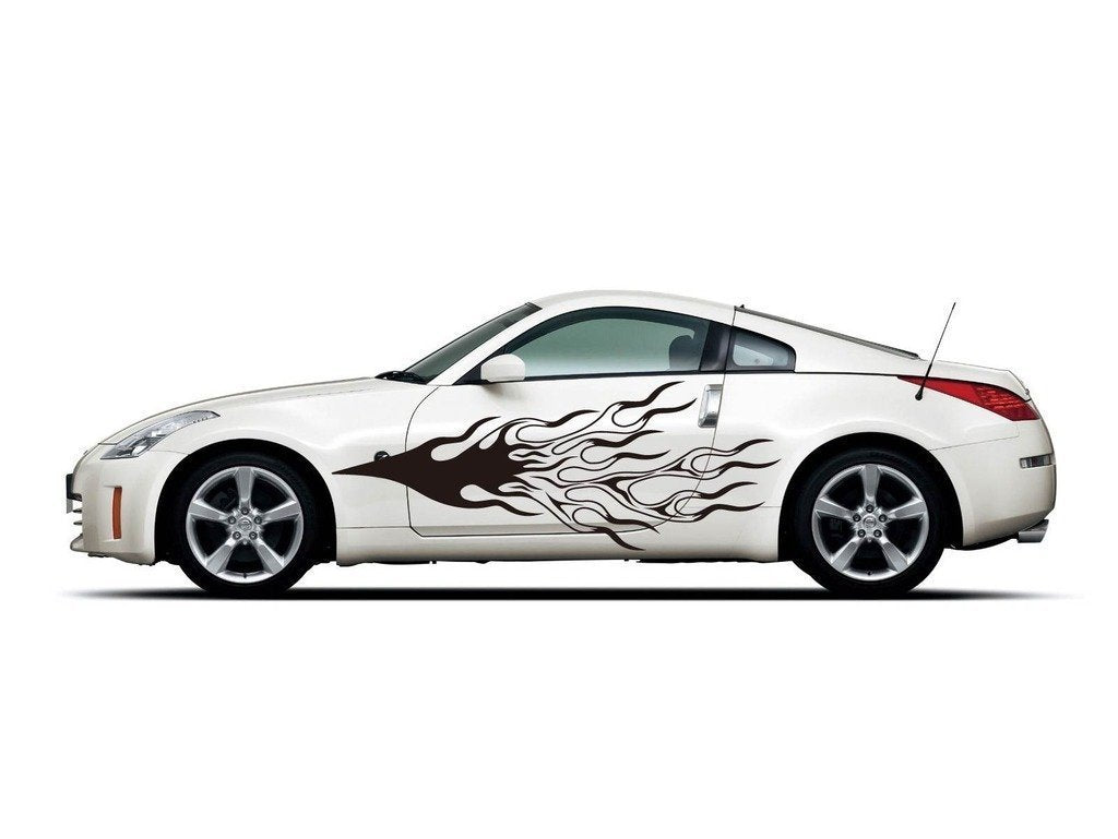 Picniva sty461 Vinyl Racing Stripes Car Body Side Decals, 2-Piece Set