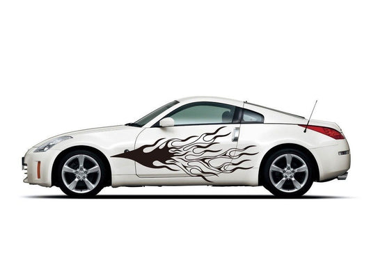 Picniva sty461 Vinyl Racing Stripes Car Body Side Decals, 2-Piece Set