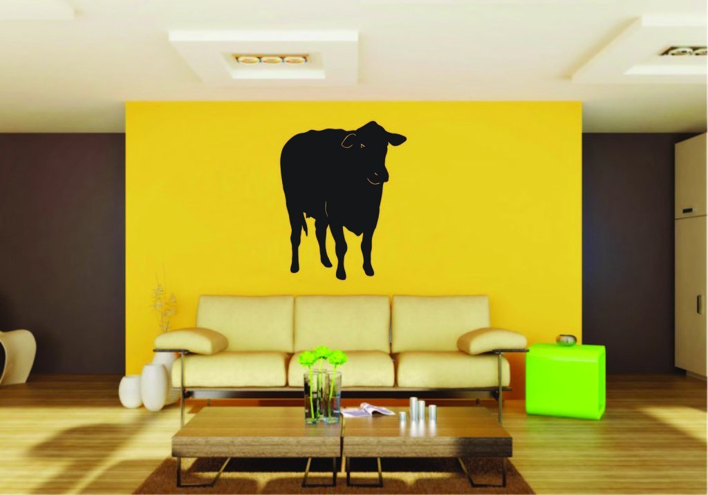 Picniva Cow Sty10 Vinyl Wall Decal, Approx 22 x 27.91 in, Removable
