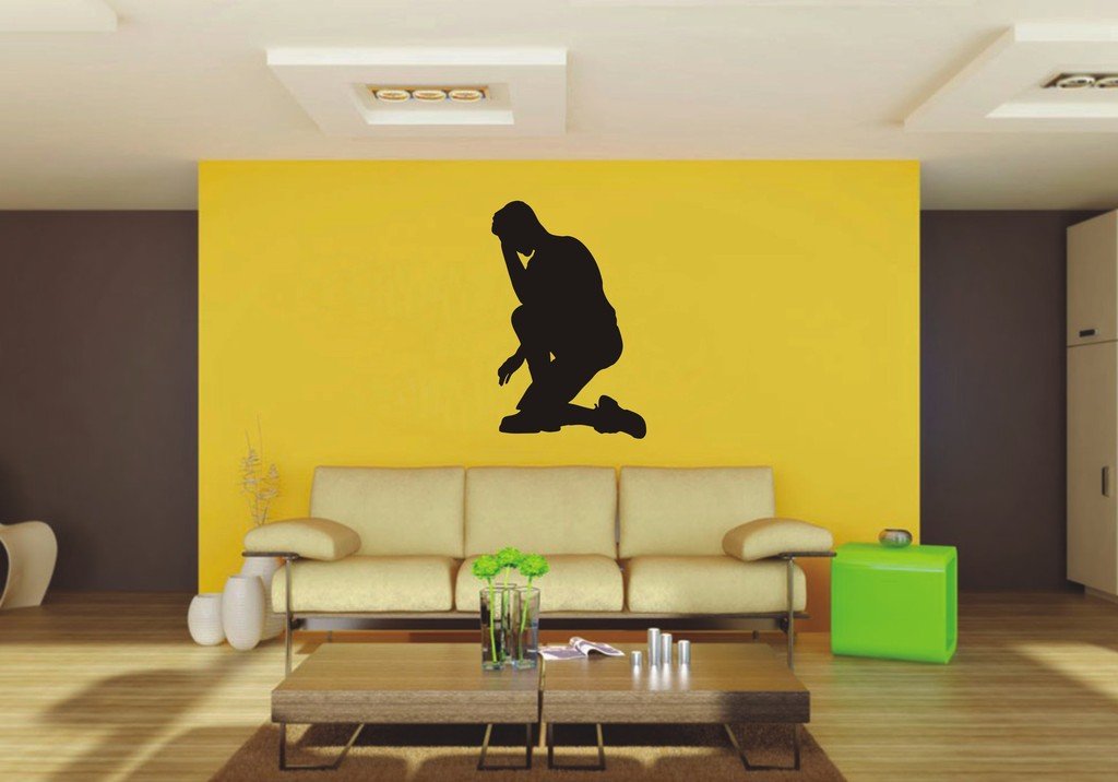 Picniva Man Sty2 Vinyl Wall Decal, Approx 22 x 33.84 in, Removable