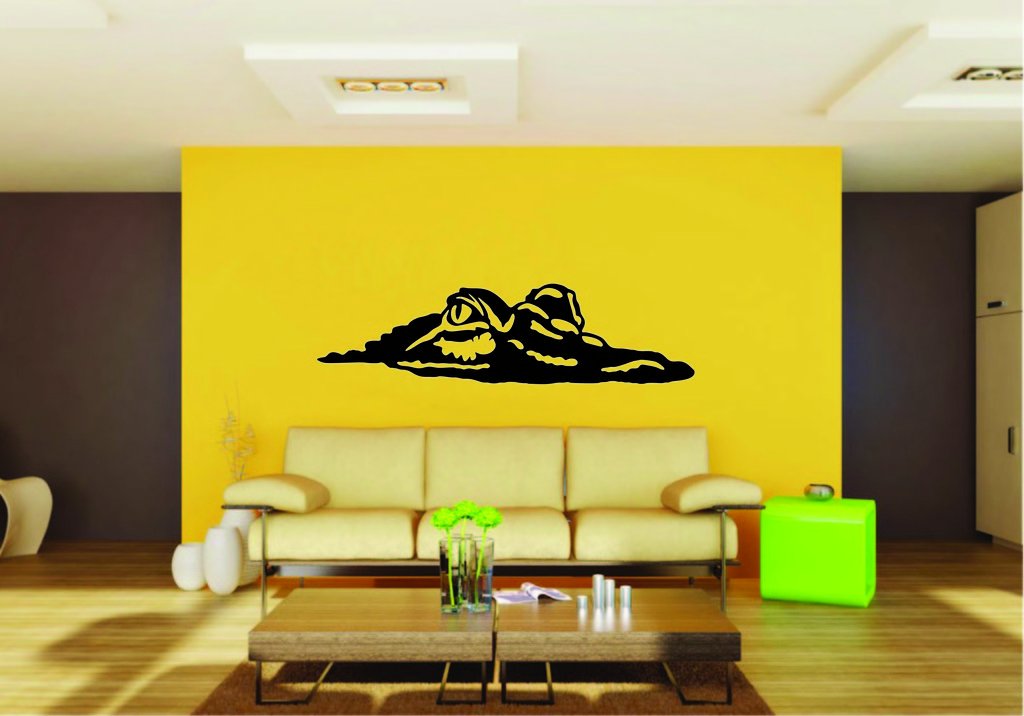 Picniva Alligator Sty5 Vinyl Wall Decal, Approx 22 x 6 in, Removable