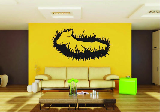 Picniva Cow Sty71 Vinyl Wall Decal, Approx 22 x 12.21 in, Removable