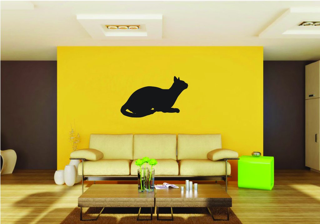 Picniva Abyssinian Cat Style 9 Removable Vinyl Wall Decal
