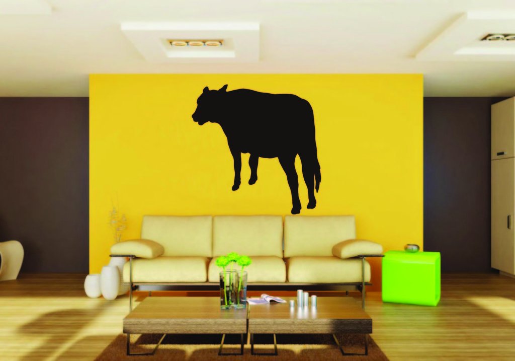 Picniva Cow Sty85 Vinyl Wall Decal, Approx 22 in Square, Removable