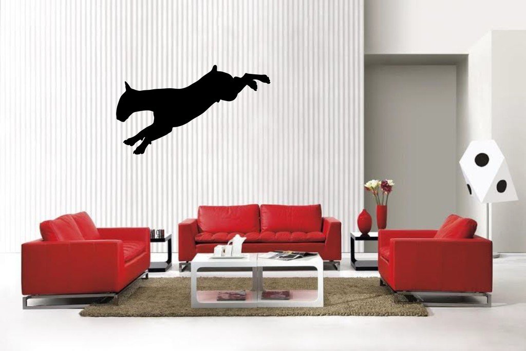 Picniva Matte Black Bull Terrier Style 6 Vinyl Wall Decal Pet Animal Decor