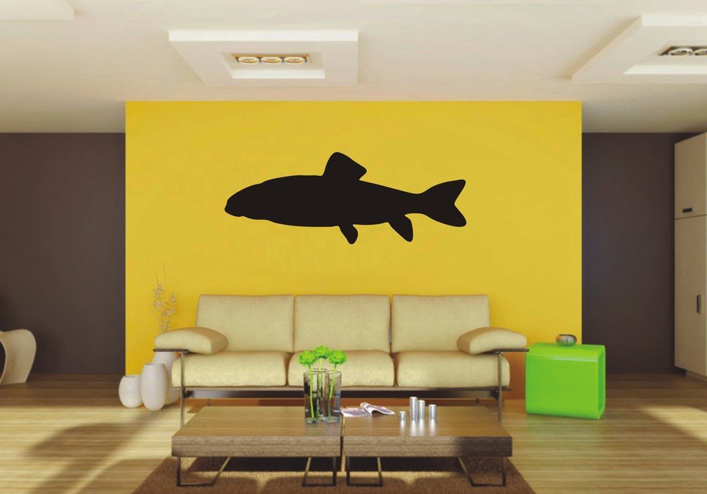 Picniva Fish Sty90 Vinyl Wall Decal, Approx 22 x 8.39 in, Removable